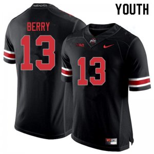 Youth Ohio State Buckeyes #13 Rashod Berry Blackout Nike NCAA College Football Jersey Limited TZQ8244MJ